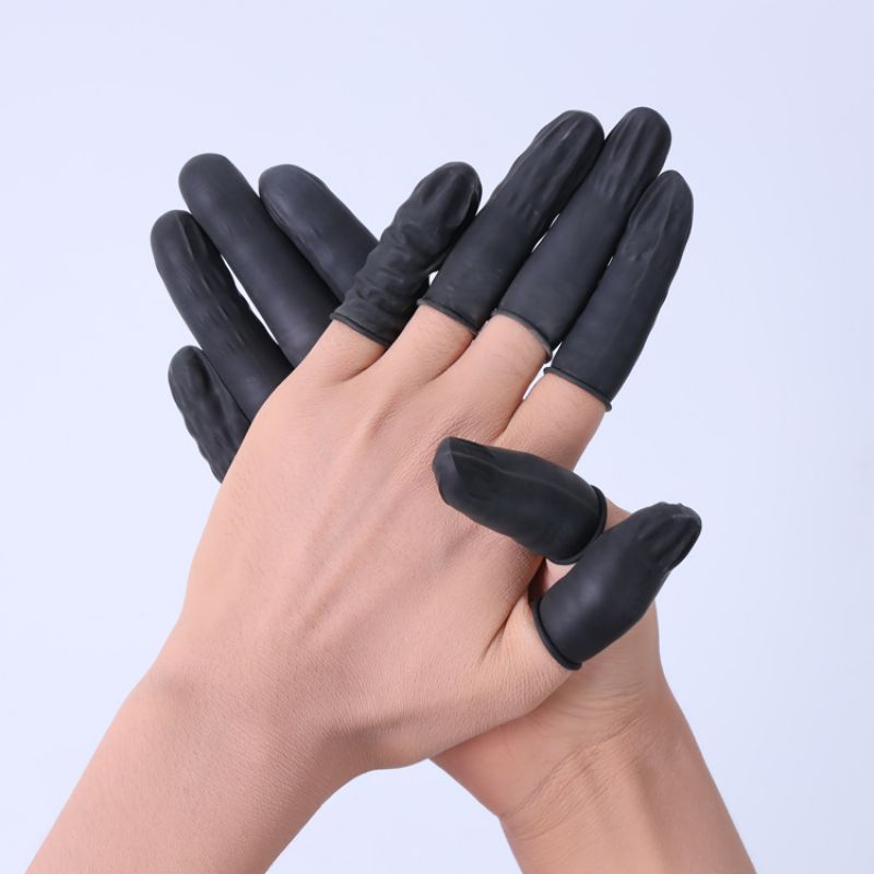 Industrial Anti-Static Natural Latex Finger Cots - ESD Safe Protective Finger Covers for Electronics
