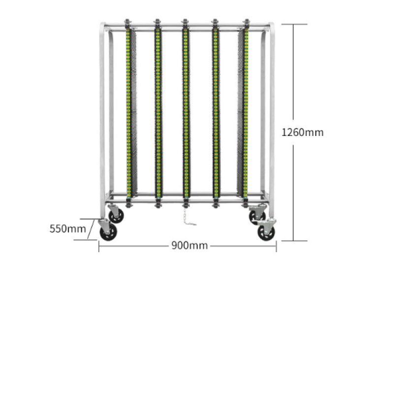 SK460-4 Columns ESD SMT Trolley Cart: The Ultimate Anti-Static Storage and Transport Solution